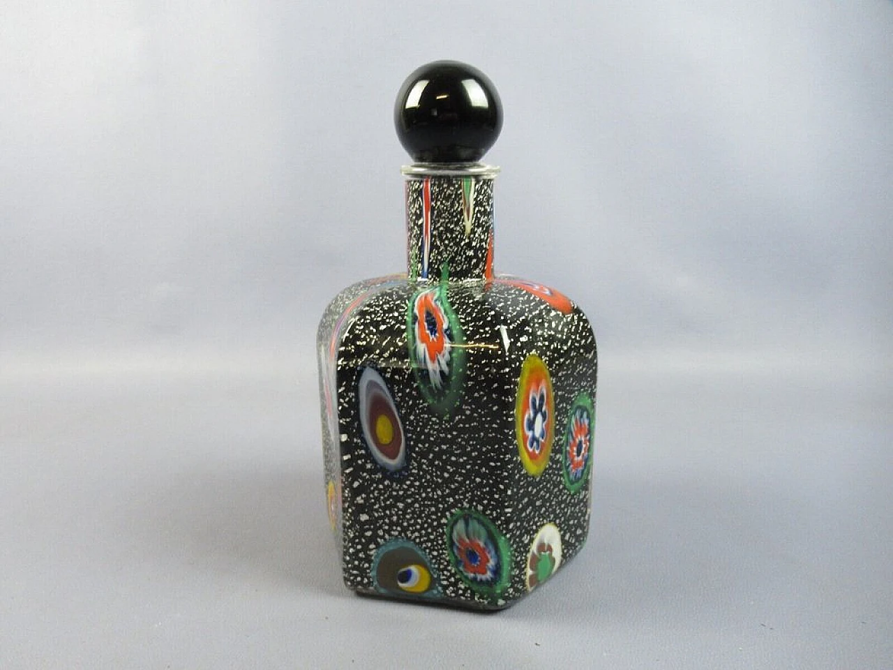 Murano glass bottle by Michielotto with Murrine signed 1988 5