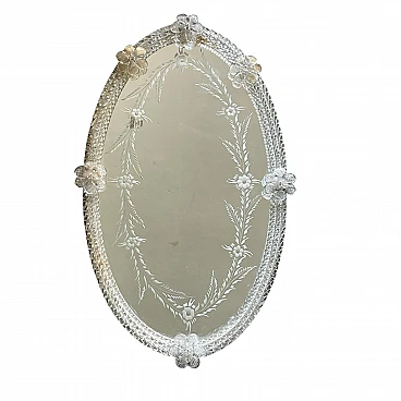 Small Murano Glass Venetian Wall Mirror 1950's