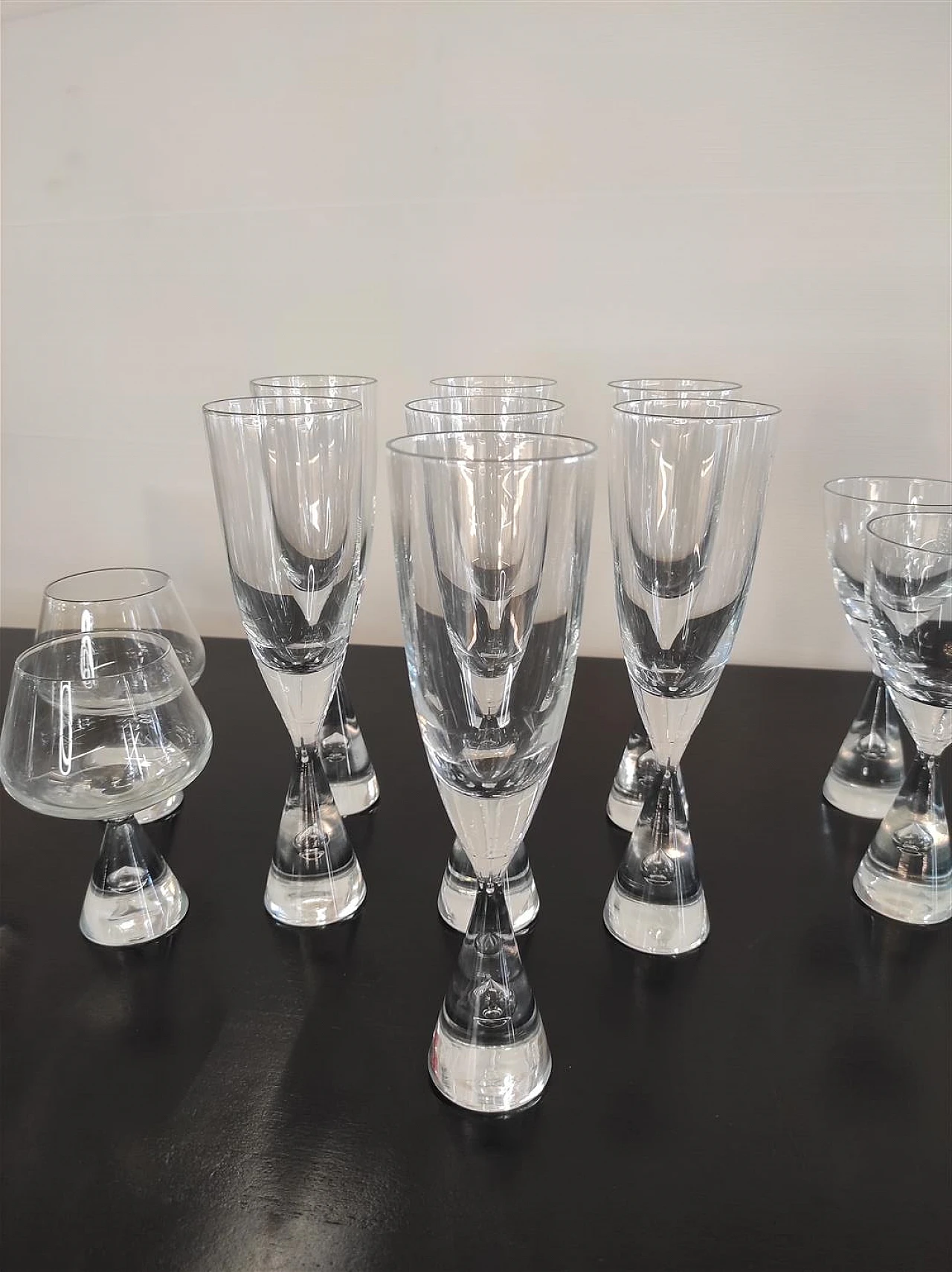 Holmegaard Crystal Princess crystal glass set, 1960s 19