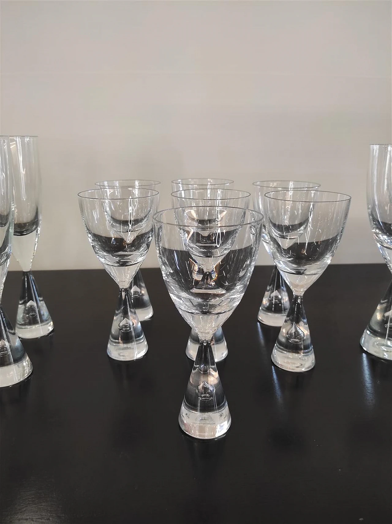 Holmegaard Crystal Princess crystal glass set, 1960s 20