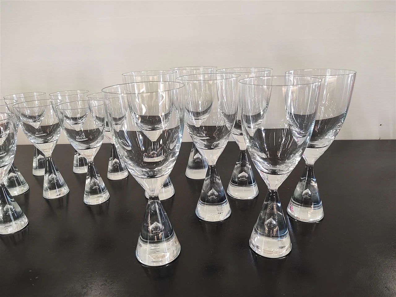 Holmegaard Crystal Princess crystal glass set, 1960s 21