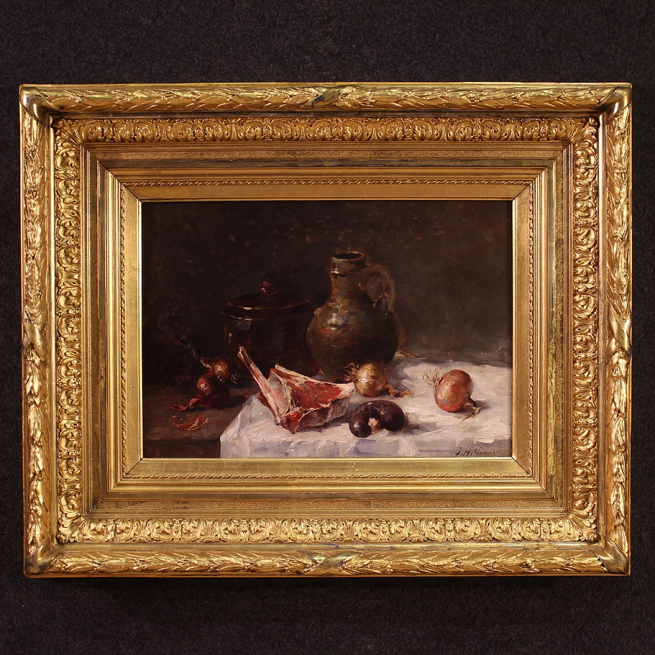 Splendid still life, signed painting from the 19th century 1