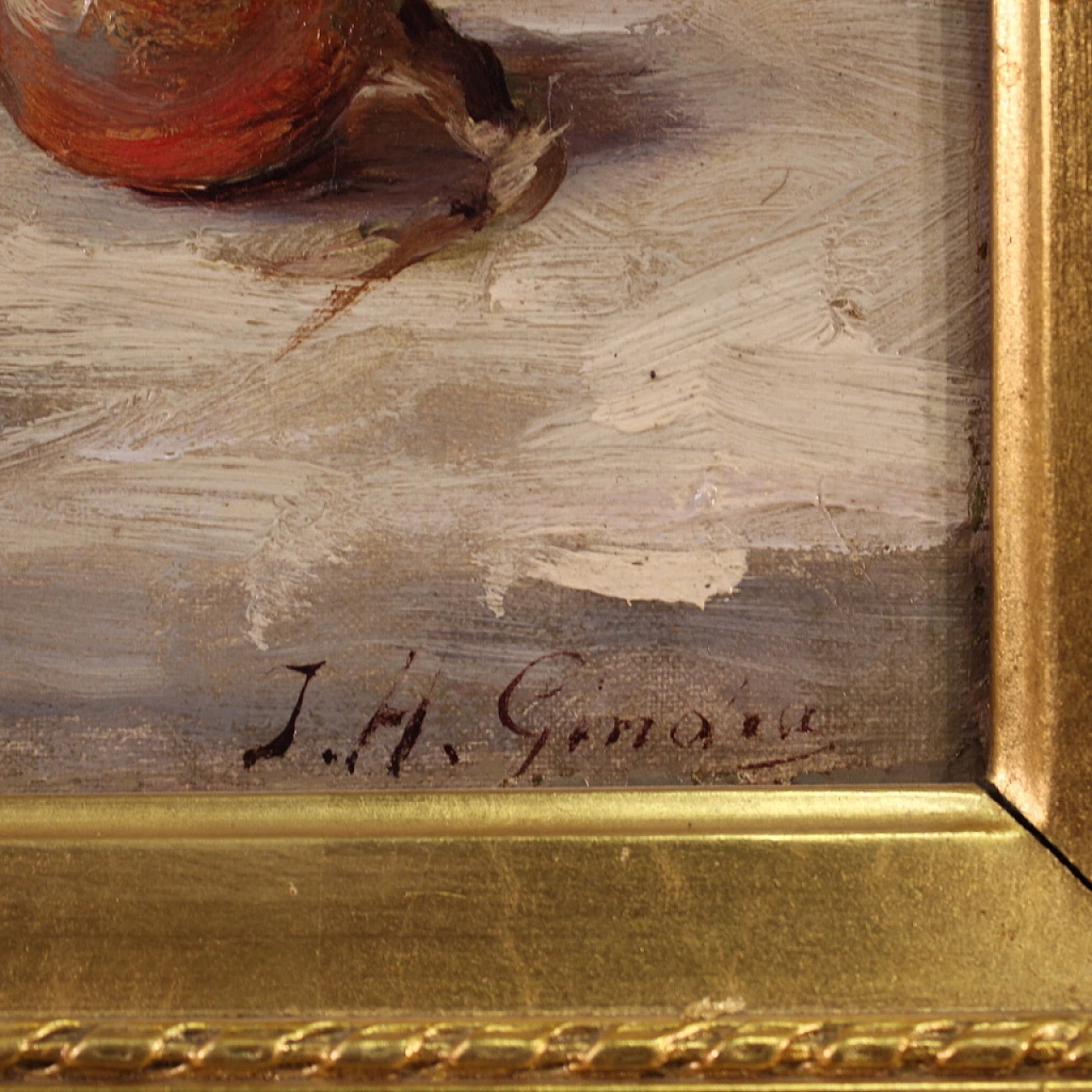 Splendid still life, signed painting from the 19th century 5