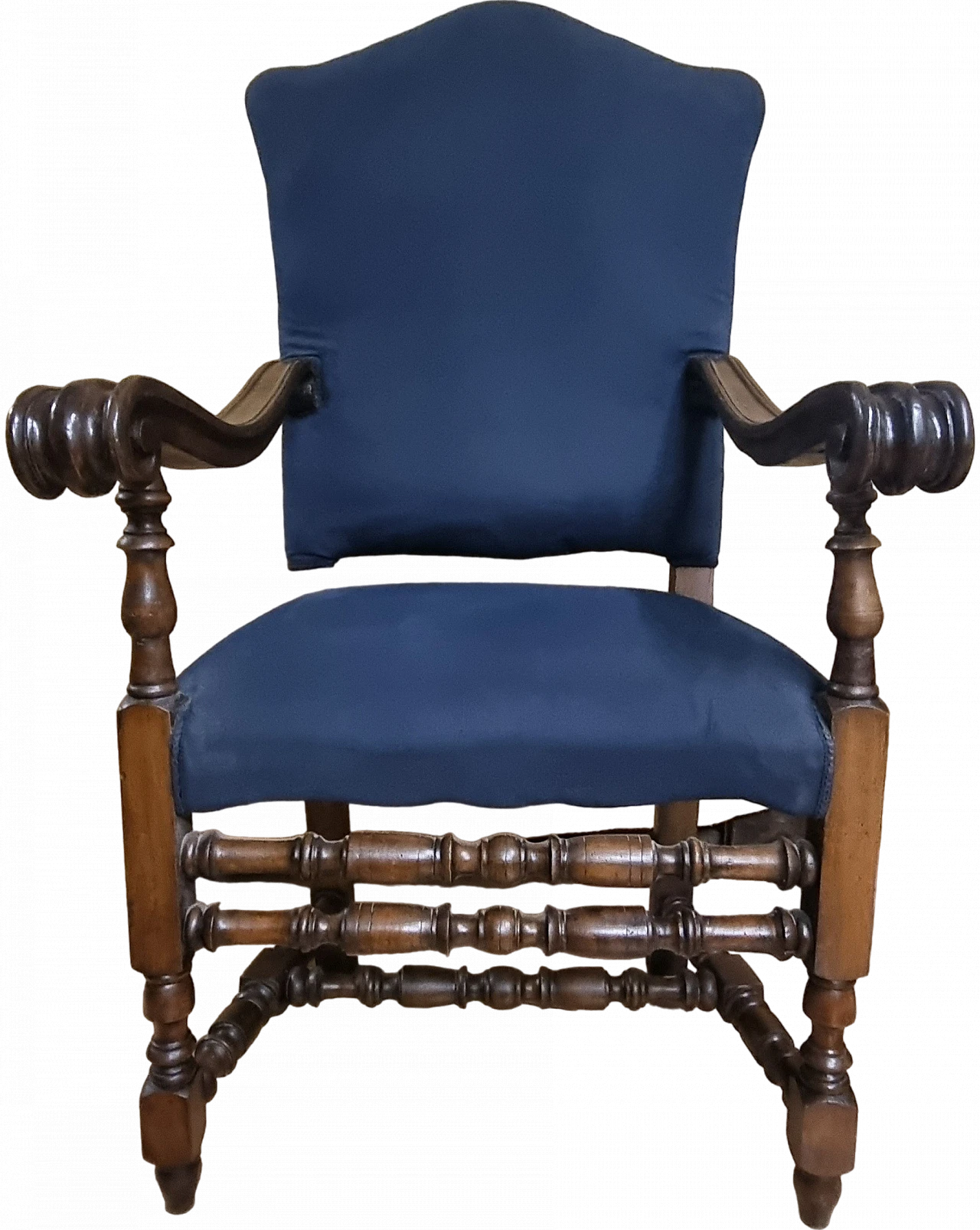 Walnut armchair in papal style, early 20th century 11