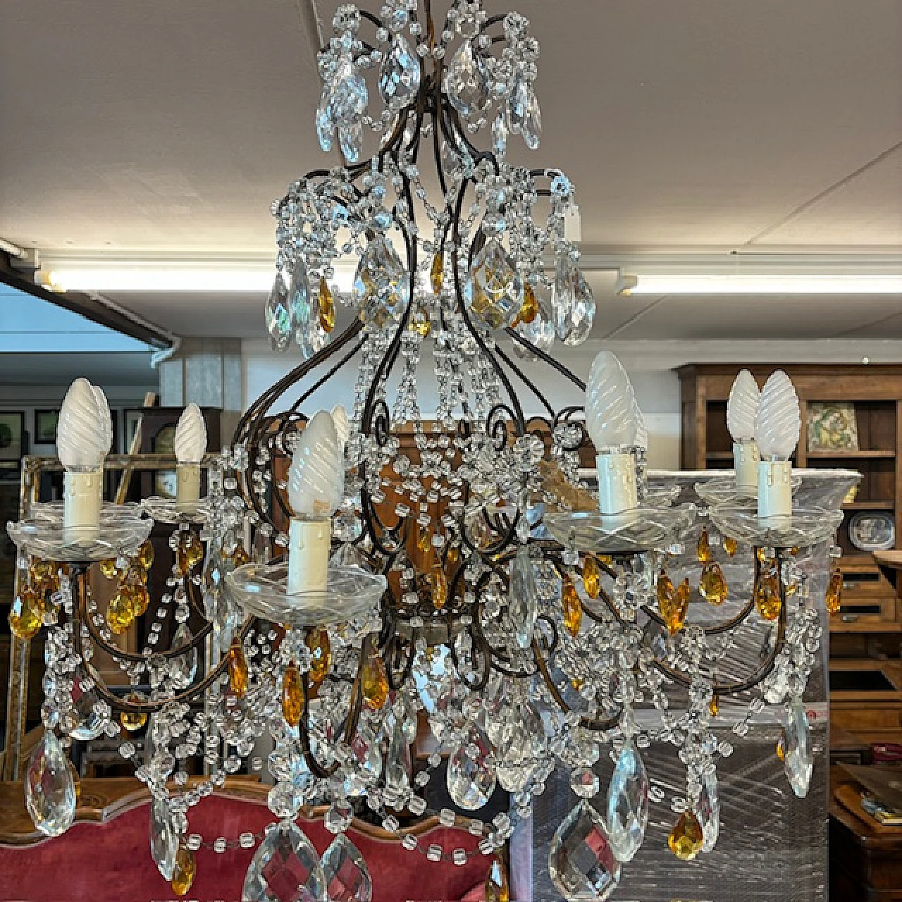 Crystal chandelier with 10 lights, '800 10