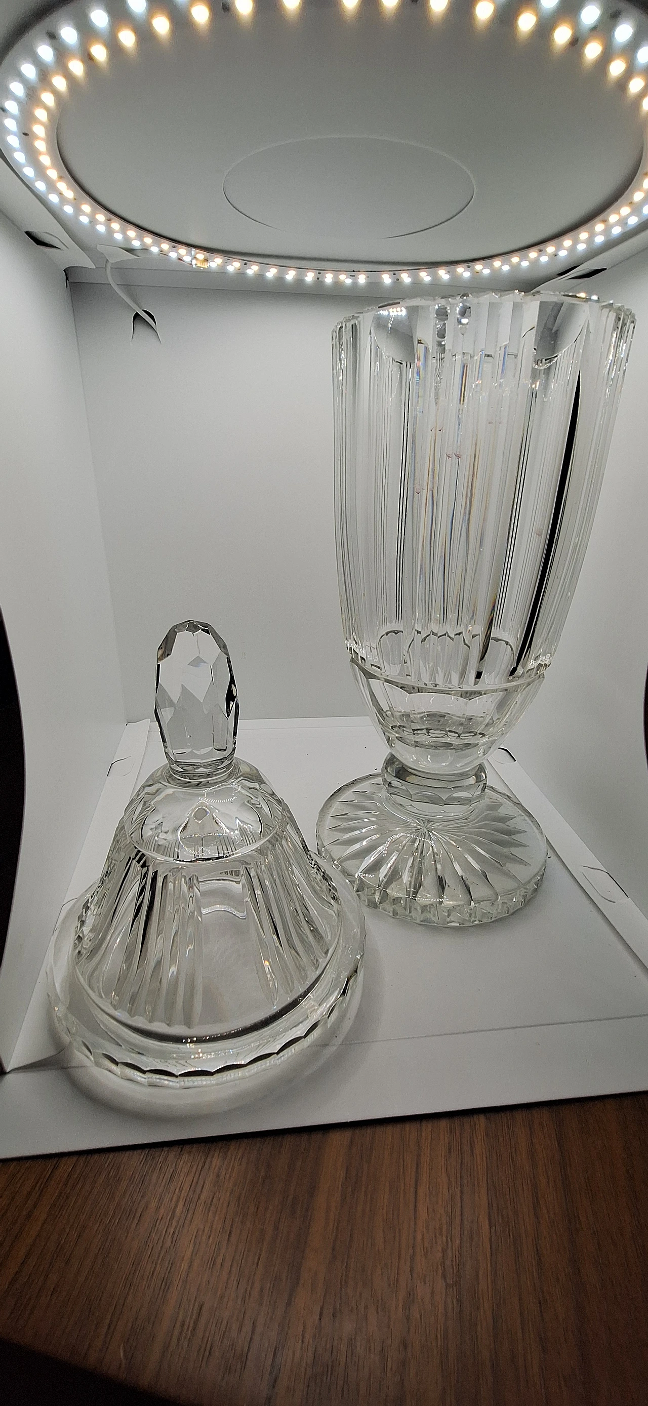 Bohemia crystal table set, 1940s 1