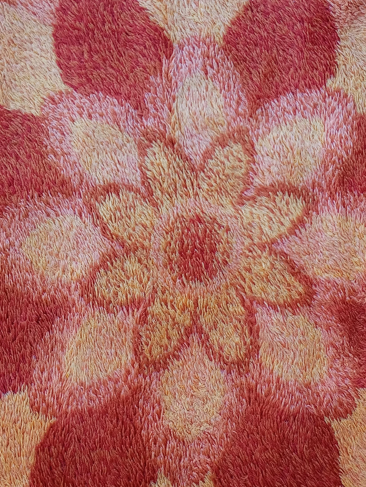 Rya danish pure wool rug, 1970s 5