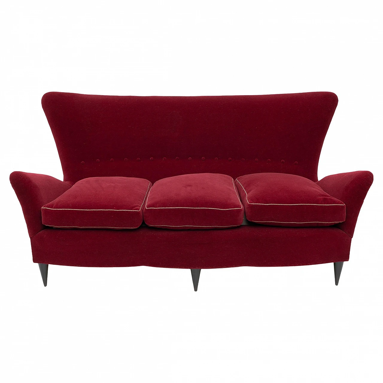 Gio Ponti Art Dèco Italian Sofa from Hotel Bristol Merano, 1950s 1