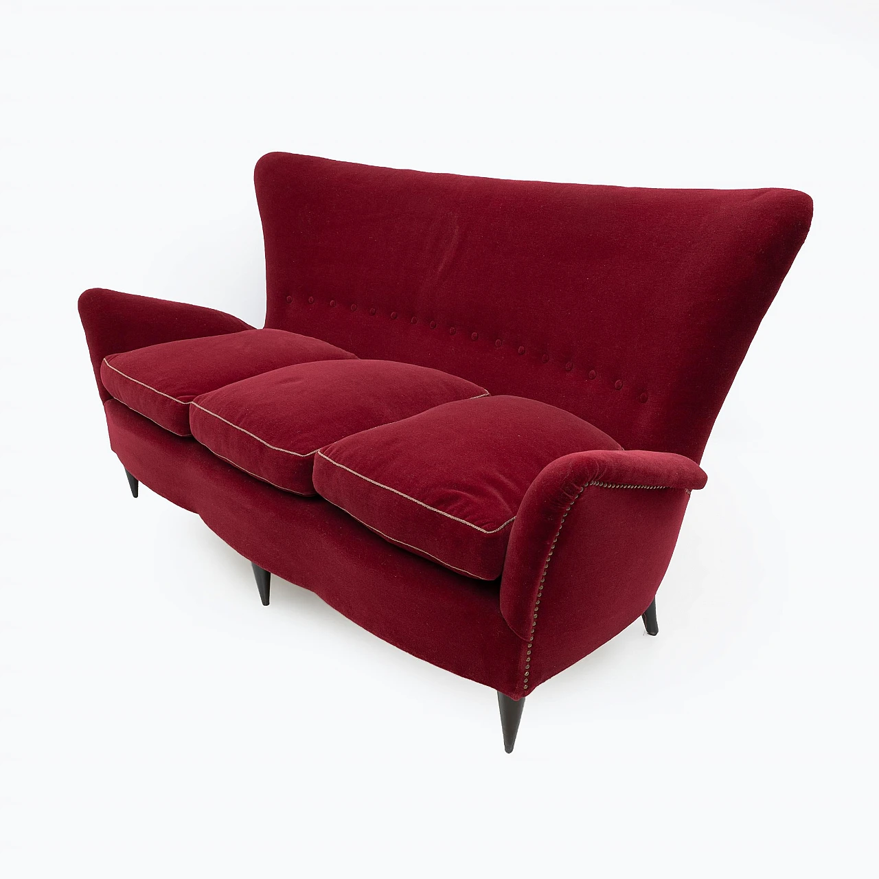 Gio Ponti Art Dèco Italian Sofa from Hotel Bristol Merano, 1950s 2