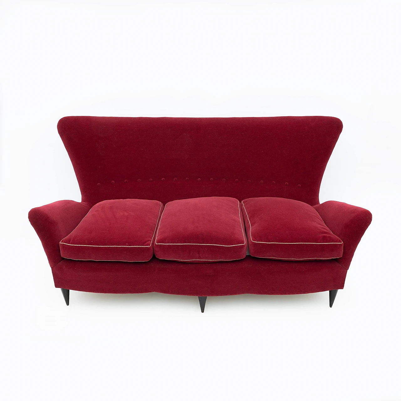 Gio Ponti Art Dèco Italian Sofa from Hotel Bristol Merano, 1950s 3