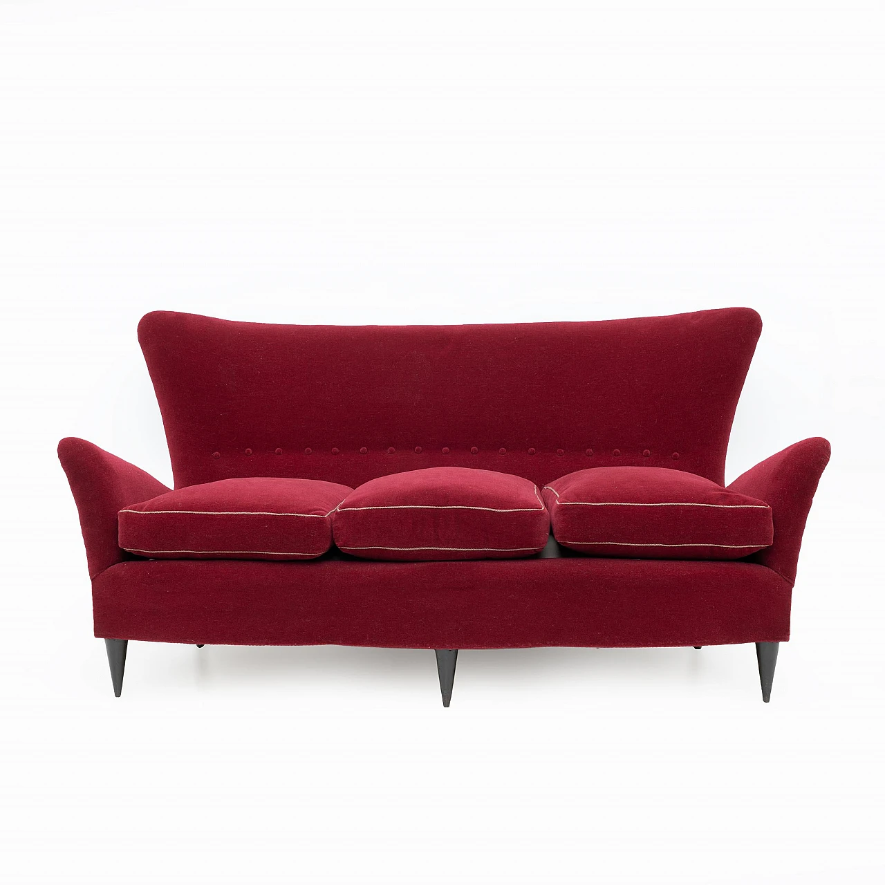 Gio Ponti Art Dèco Italian Sofa from Hotel Bristol Merano, 1950s 4