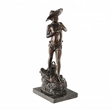 Giovanni Varlese, Fisherman, metal sculpture