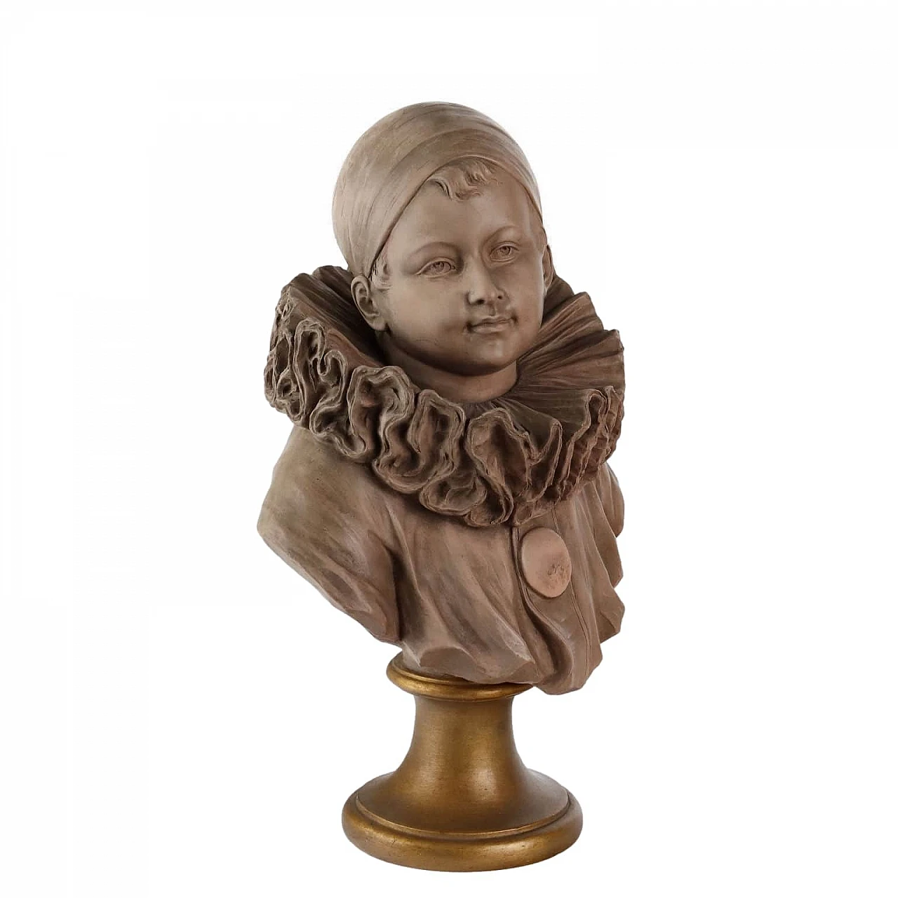 Terracotta bust of a boy by Herman Heusers, early 20th century 1