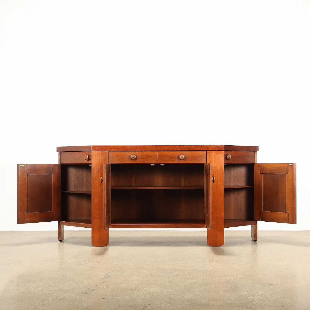 Walnut veneer cabinet by Silvio Coppola for Bernini, 1960s 3