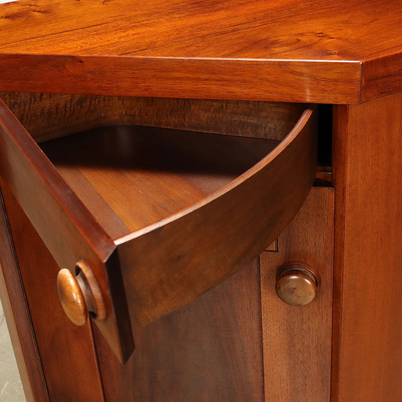 Walnut veneer cabinet by Silvio Coppola for Bernini, 1960s 5