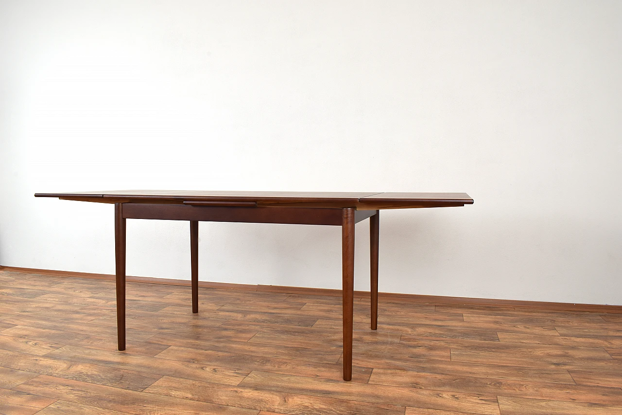 Danish walnut extendable dining table, 1960s 7