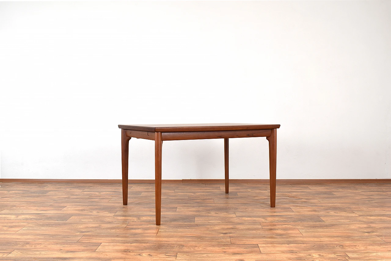 Danish teak extending dining table, 1960s 1