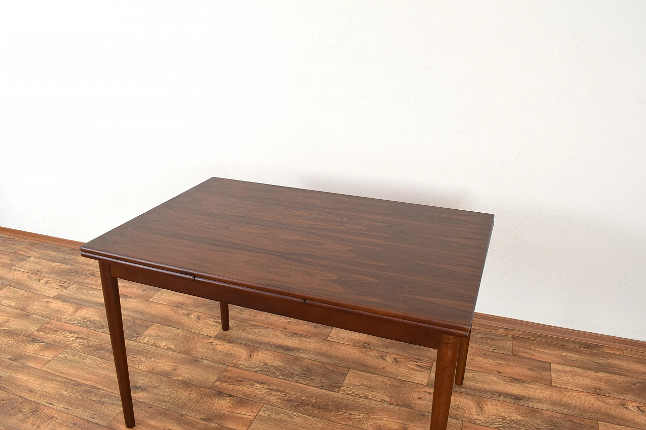 Danish walnut extendable dining table, 1960s 13