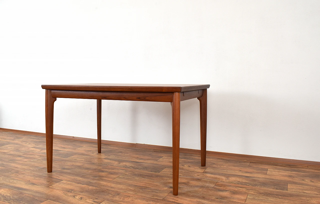 Danish teak extending dining table, 1960s 7