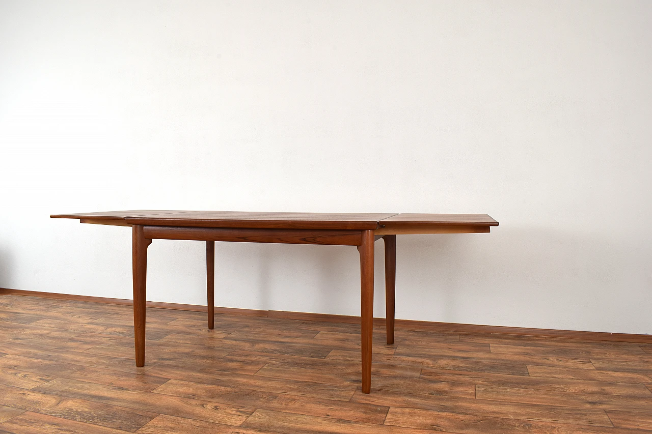 Danish teak extending dining table, 1960s 9