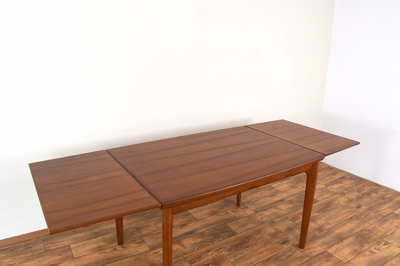 Danish teak extending dining table, 1960s 14