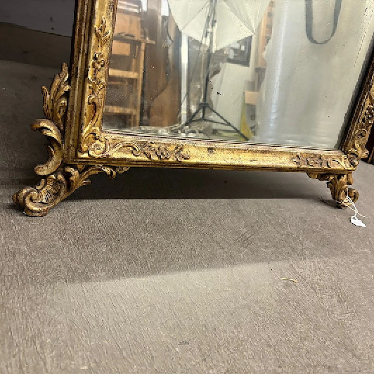 Gilded carved mirror in Louis XVI style, end of the 19th century, 4