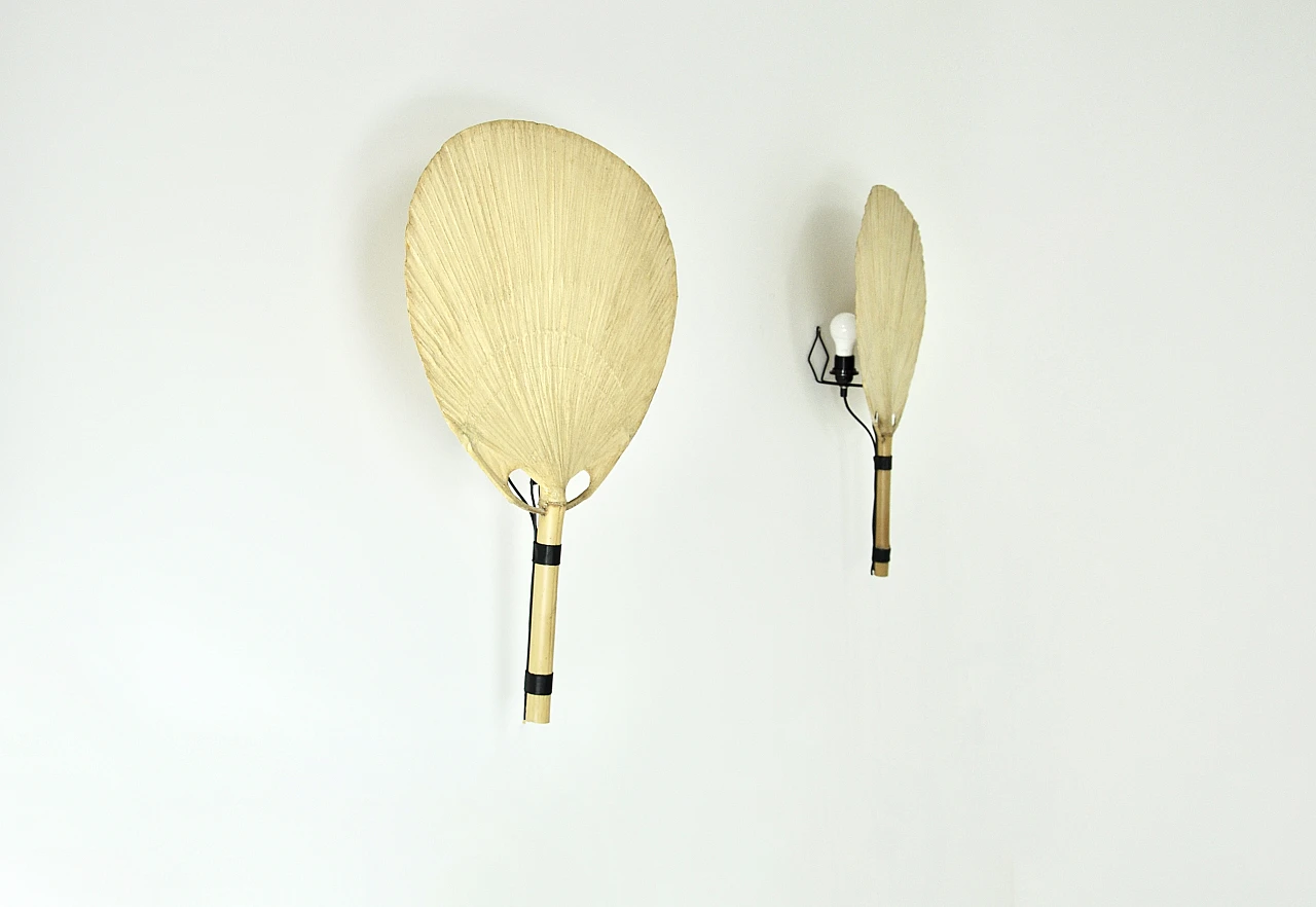 Pair of Wall Lamps "Uchiwa" by Ingo Maurer for M Design, 1970s 3