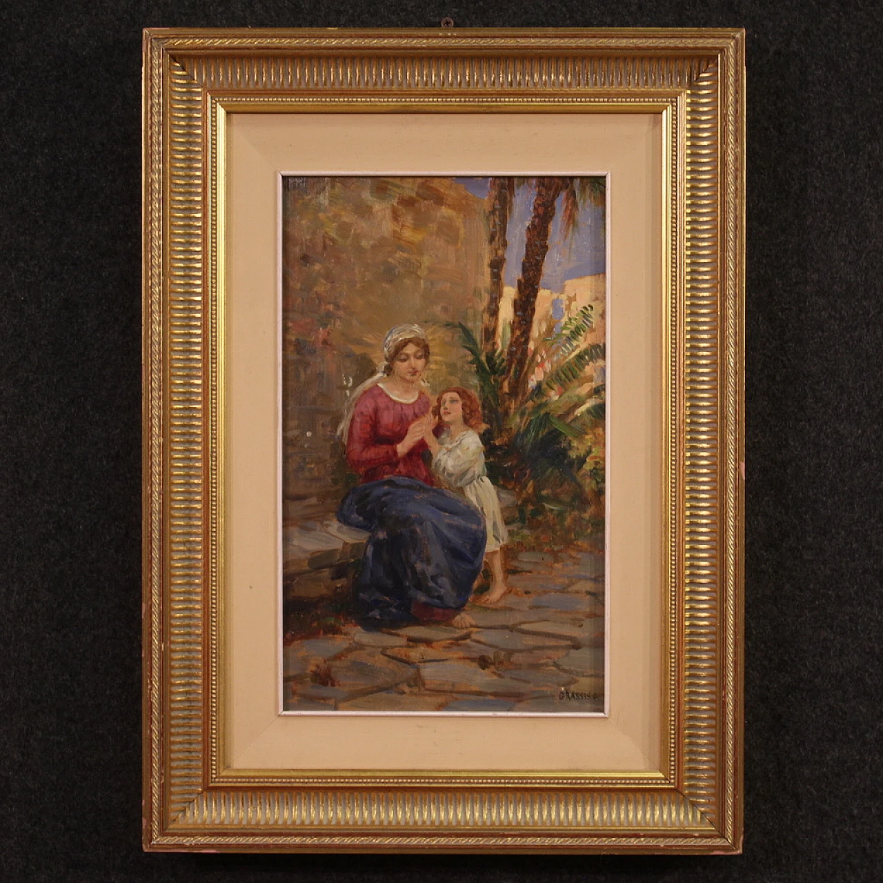 Painting signed Grassis G., 20th century 1