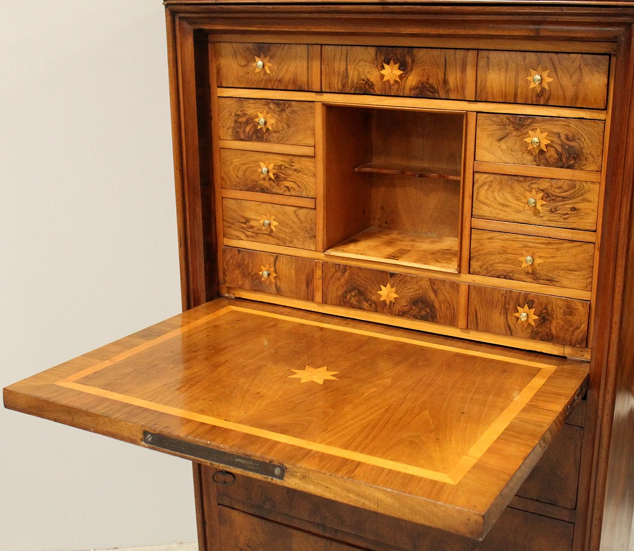 Louis Philippe solid and panelled walnut secretaire, mid-19th century 4