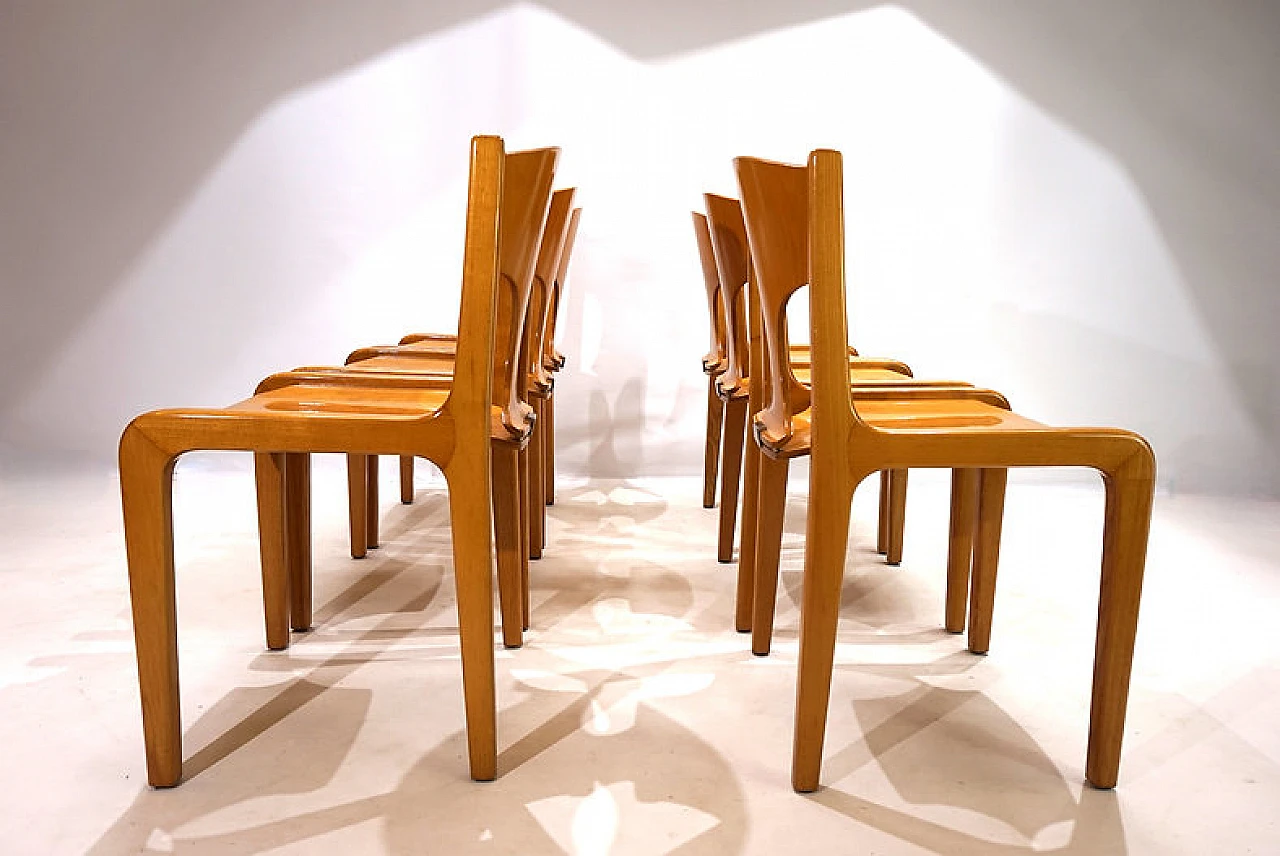 6 Dining chairs by Augusto Savini for Giuseppe Pozzi, 1960s 2