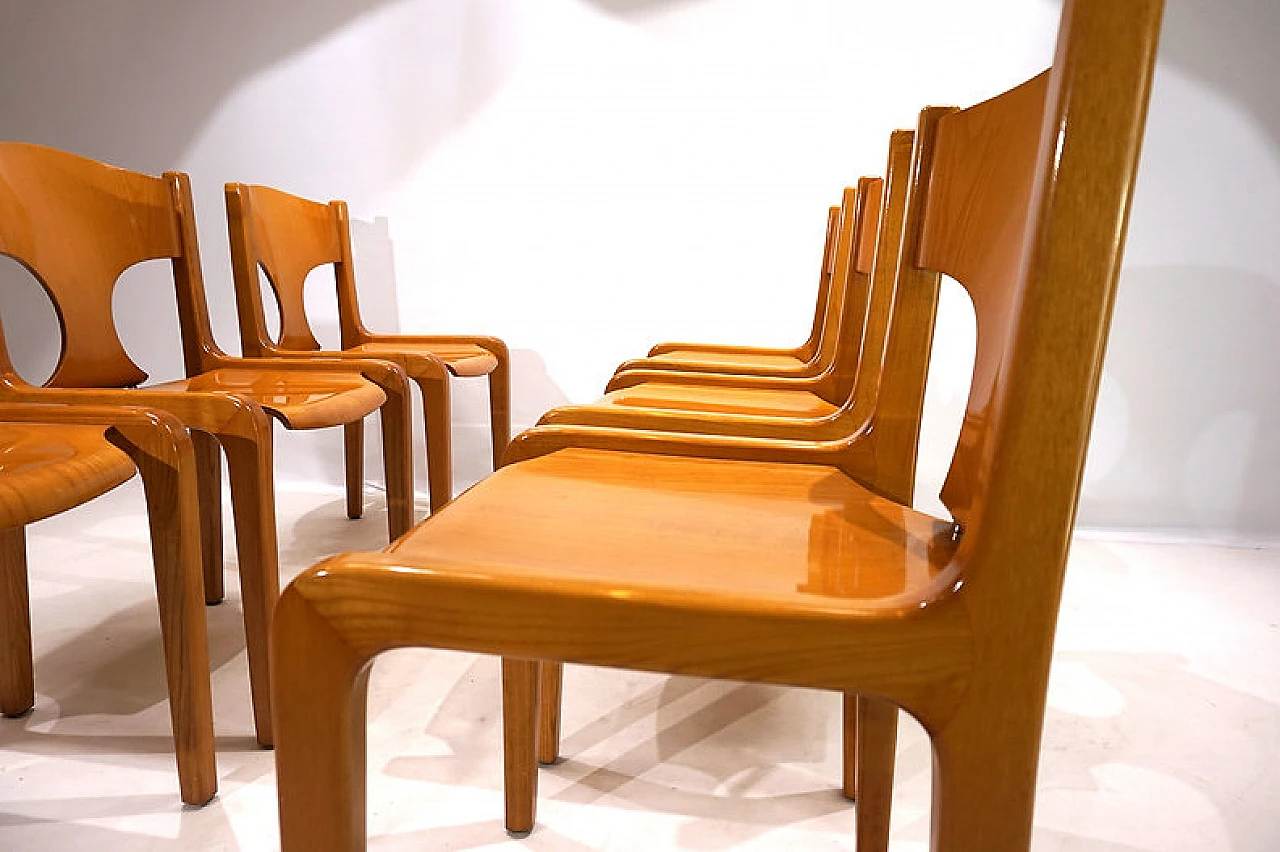 6 Dining chairs by Augusto Savini for Giuseppe Pozzi, 1960s 4