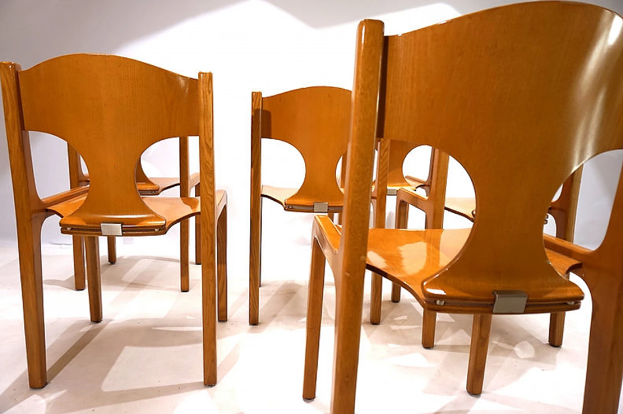 6 Dining chairs by Augusto Savini for Giuseppe Pozzi, 1960s 15