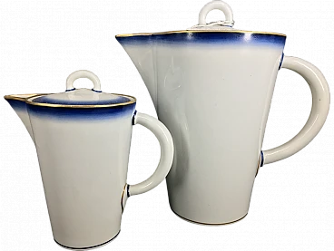 Porcelain coffee pot and teapot by Gio Ponti for Richard Ginori