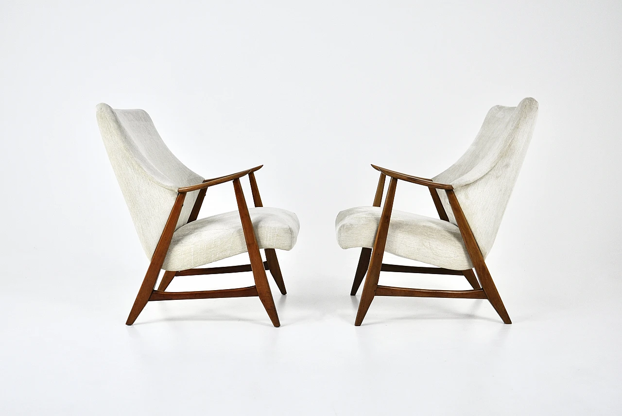 Pair of Scandinavian armchairs, 1960s 4