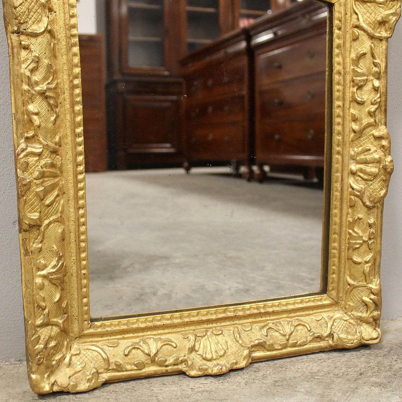 Louis XV mirror in gilded wood, second half of the 18th century 5