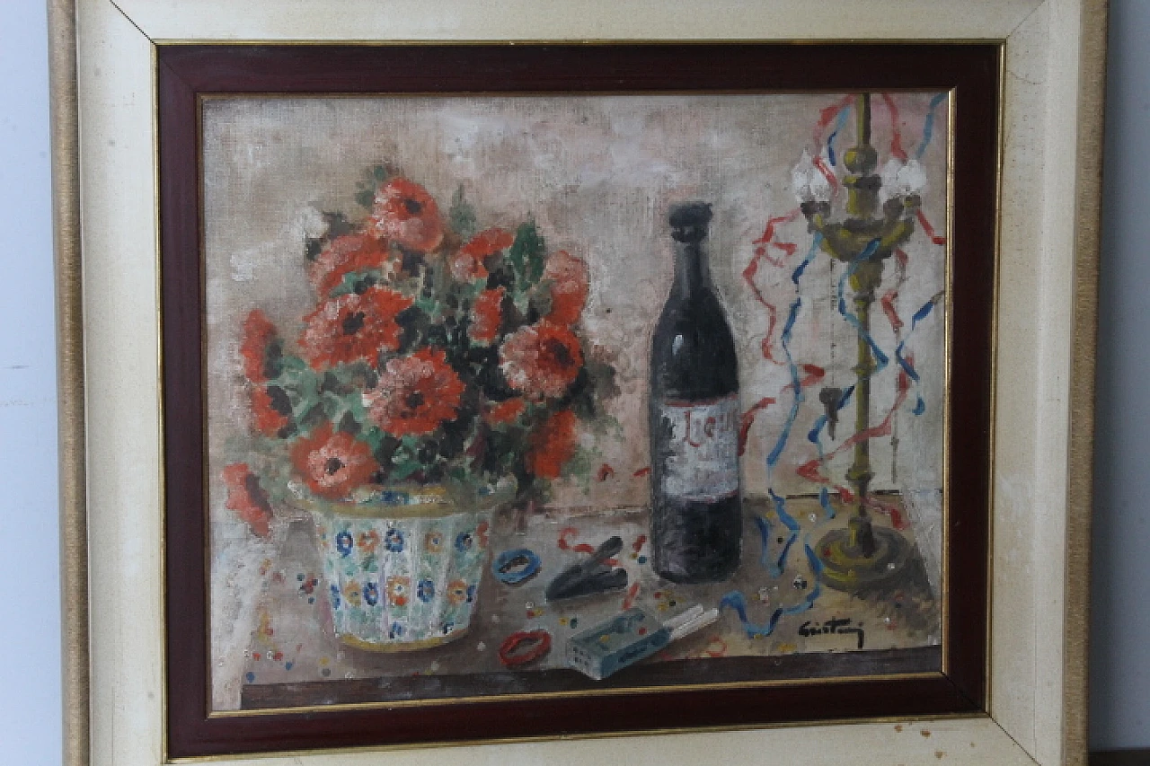 Liberty Still life, from the Italian school, oil on canvas, 1930s 2