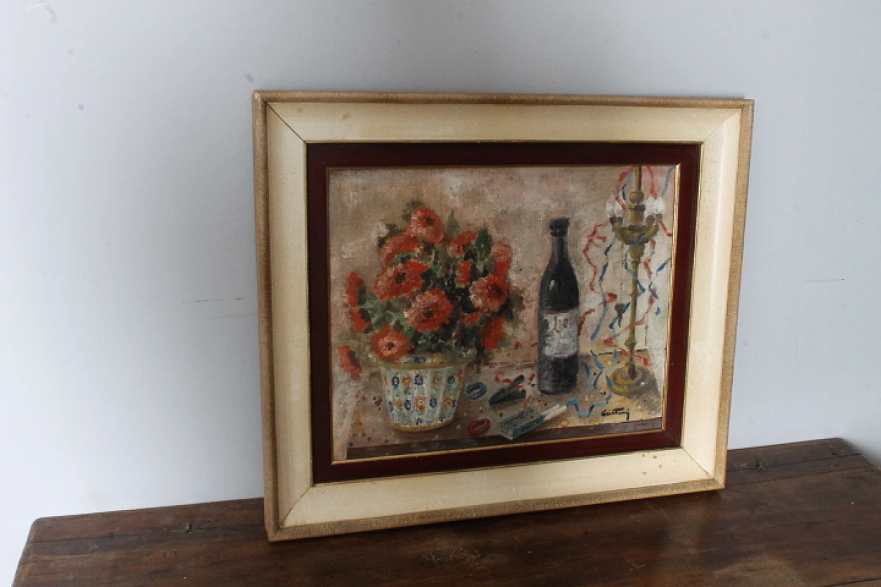 Liberty Still life, from the Italian school, oil on canvas, 1930s 8