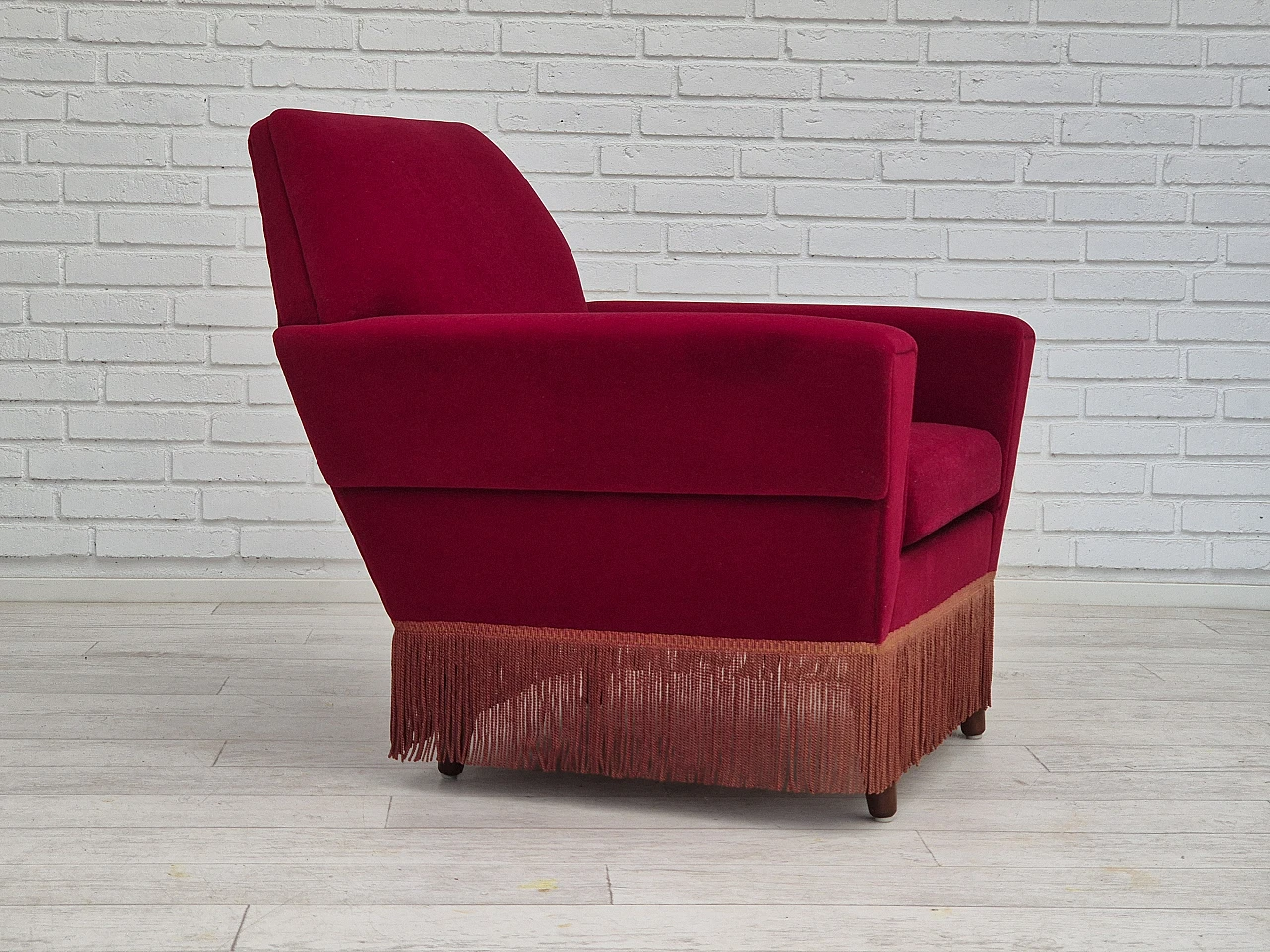 Danish velvet armchair by Ryesberg Møbler, 1970s 1