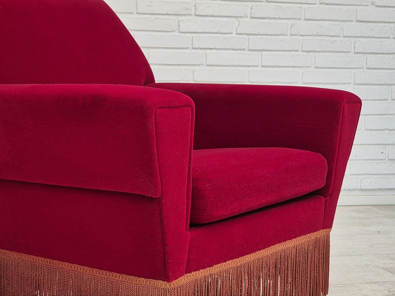 Danish velvet armchair by Ryesberg Møbler, 1970s 2