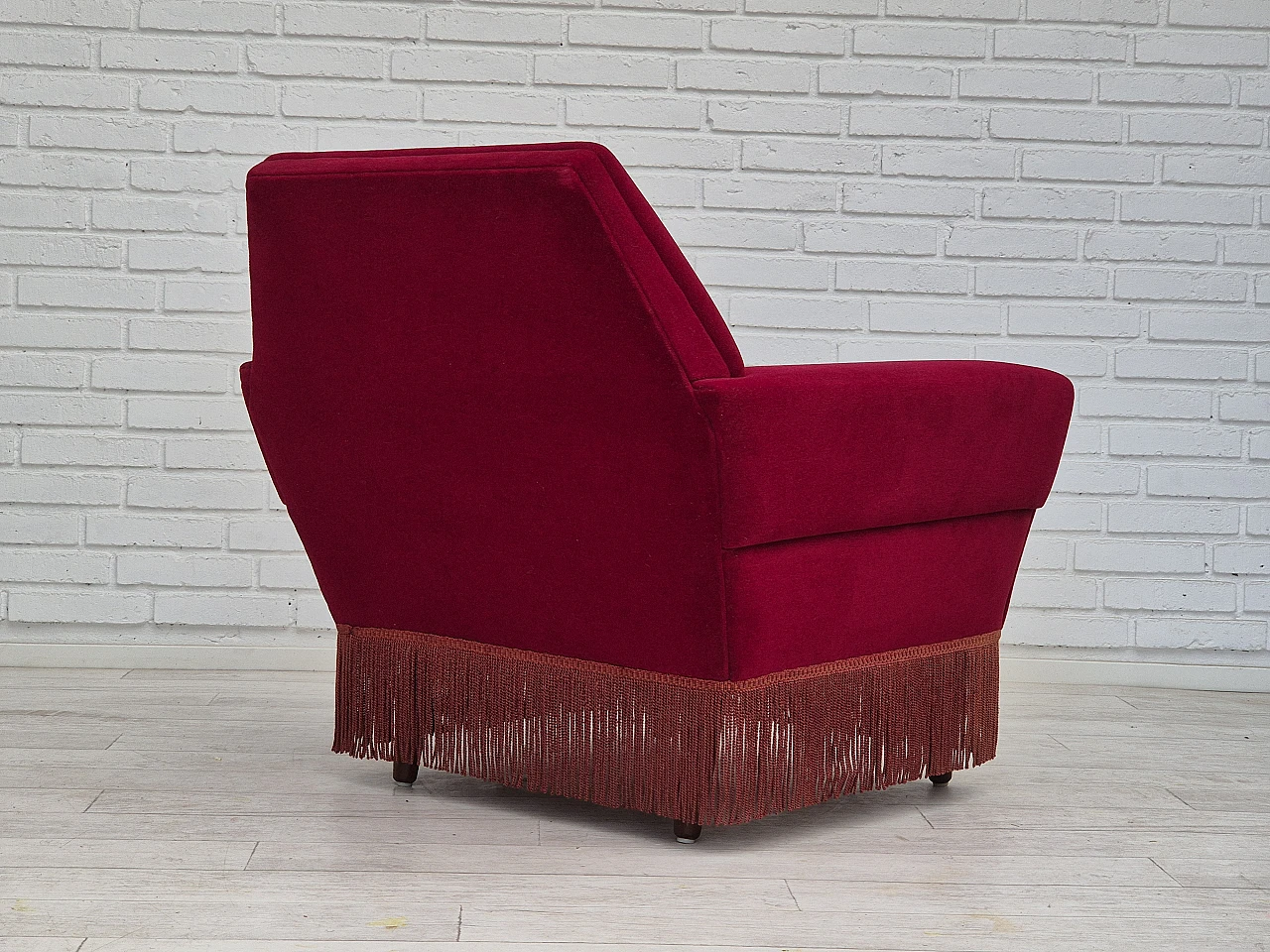 Danish velvet armchair by Ryesberg Møbler, 1970s 7