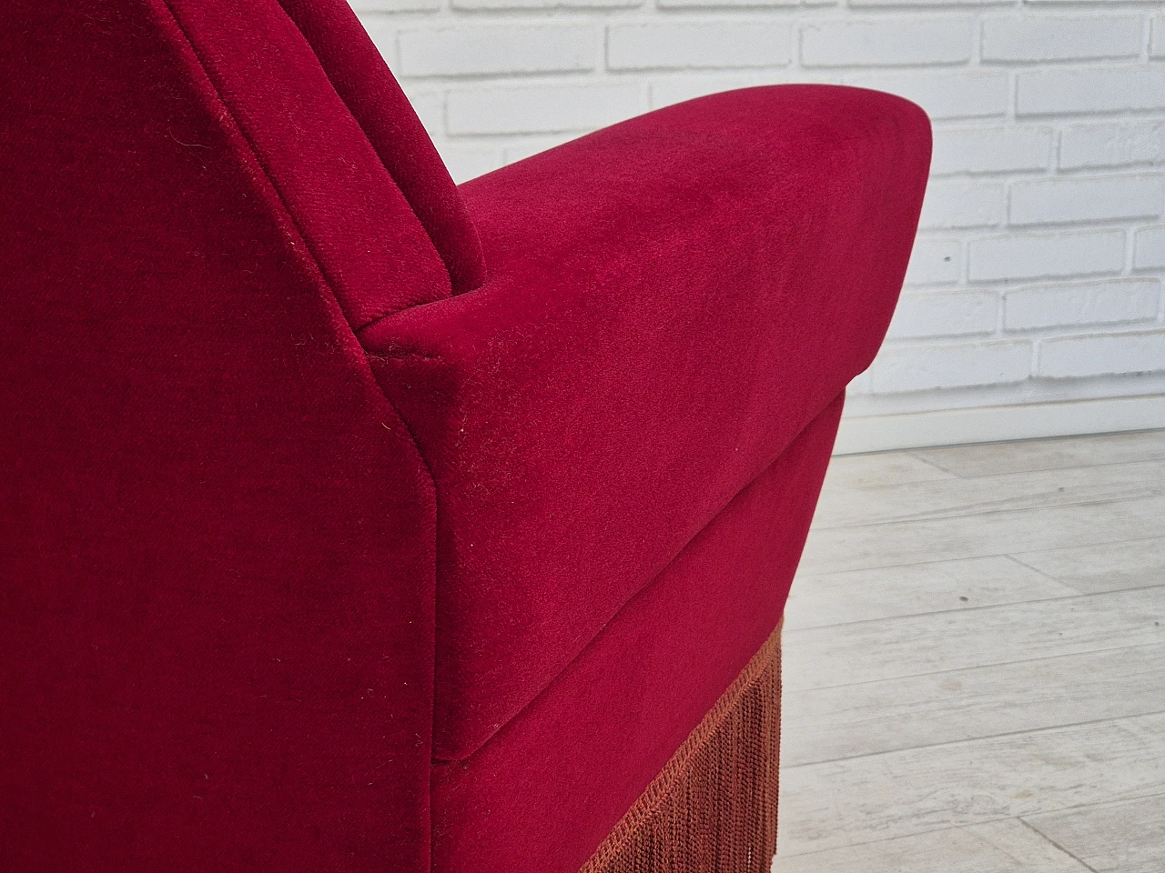 Danish velvet armchair by Ryesberg Møbler, 1970s 8