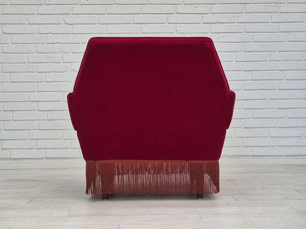 Danish velvet armchair by Ryesberg Møbler, 1970s 9