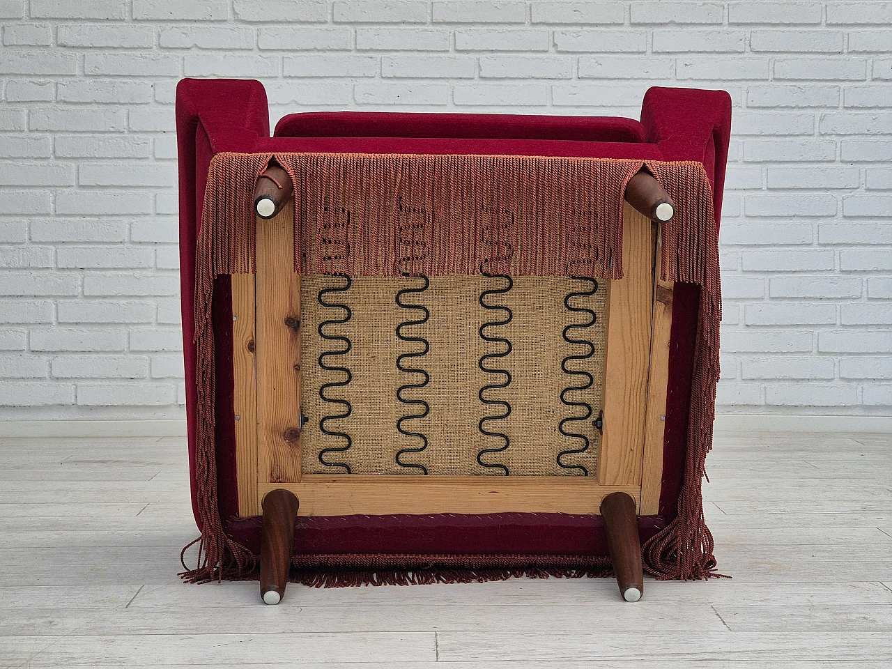 Danish velvet armchair by Ryesberg Møbler, 1970s 11