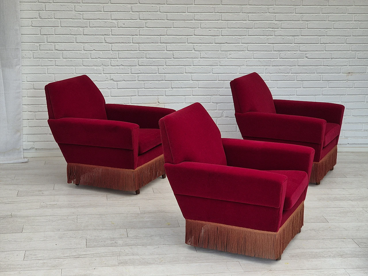 Danish velvet armchair by Ryesberg Møbler, 1970s 13