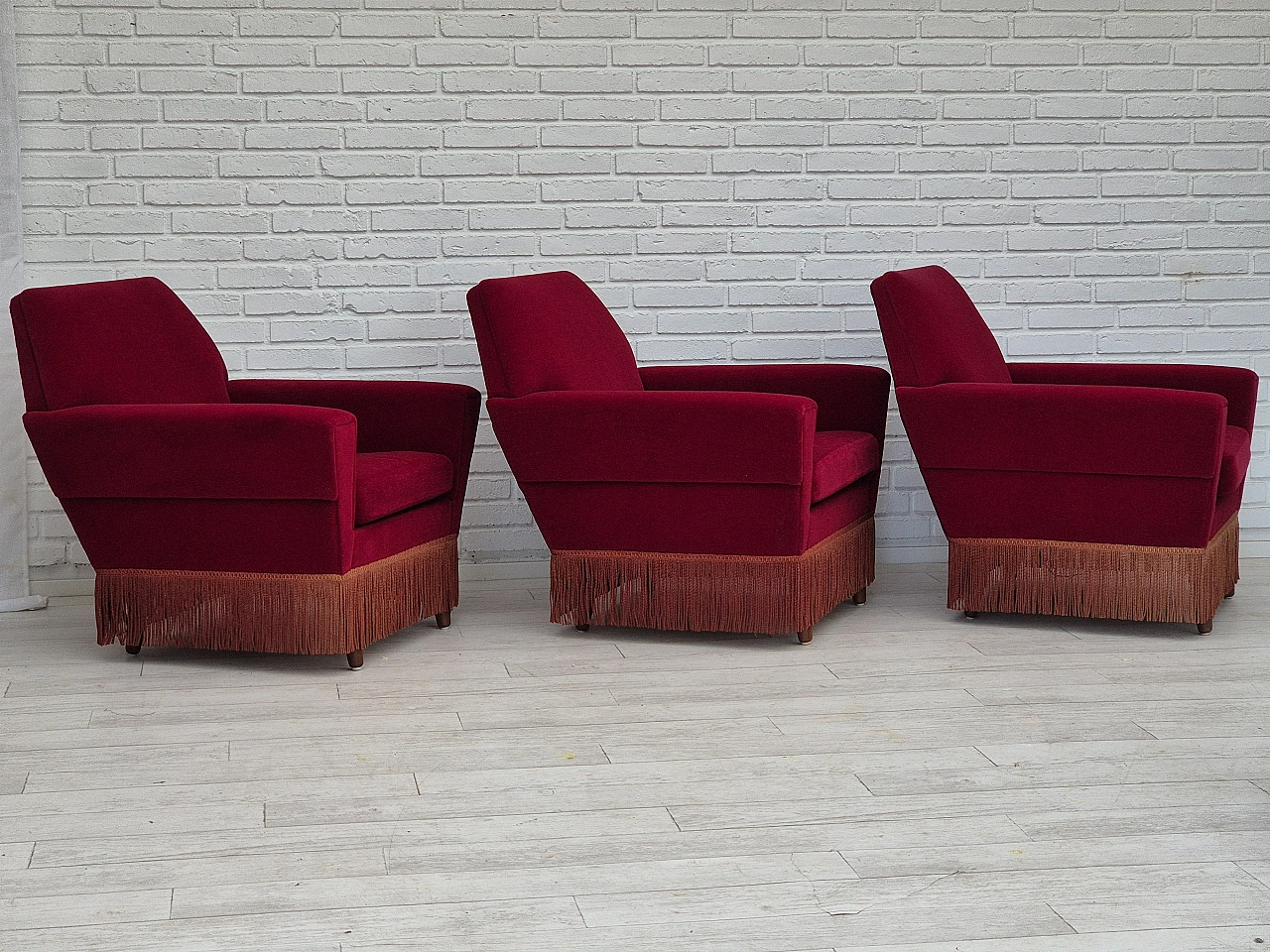 Danish velvet armchair by Ryesberg Møbler, 1970s 14