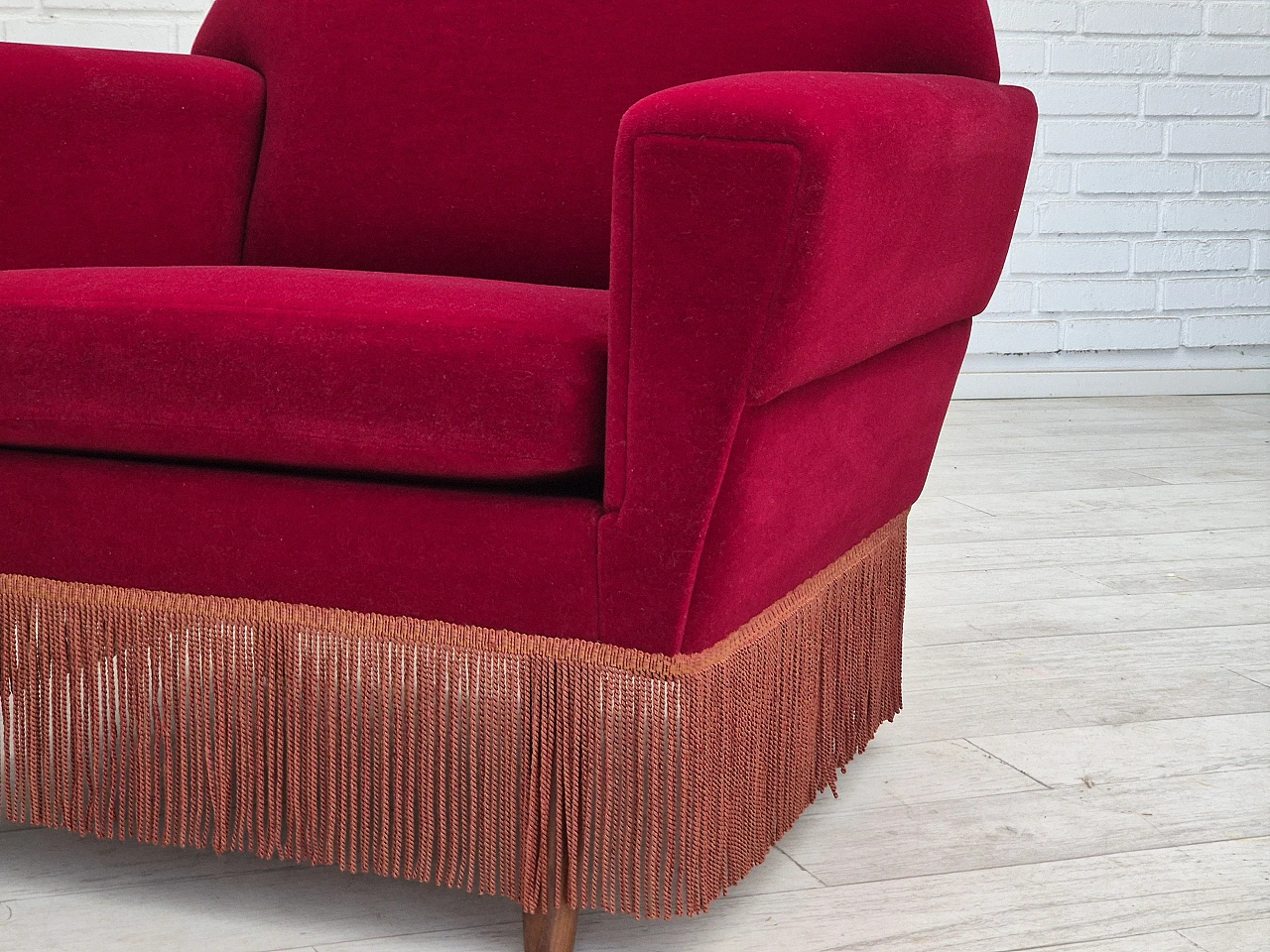 Danish velvet armchair by Ryesberg Møbler, 1970s 17