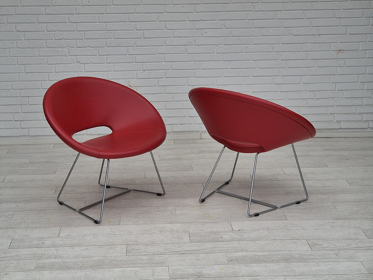 Pair of danish armchairs by Hee Welling for Nielaus Møbler, 2000's 3