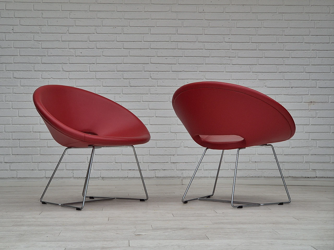 Pair of danish armchairs by Hee Welling for Nielaus Møbler, 2000's 4