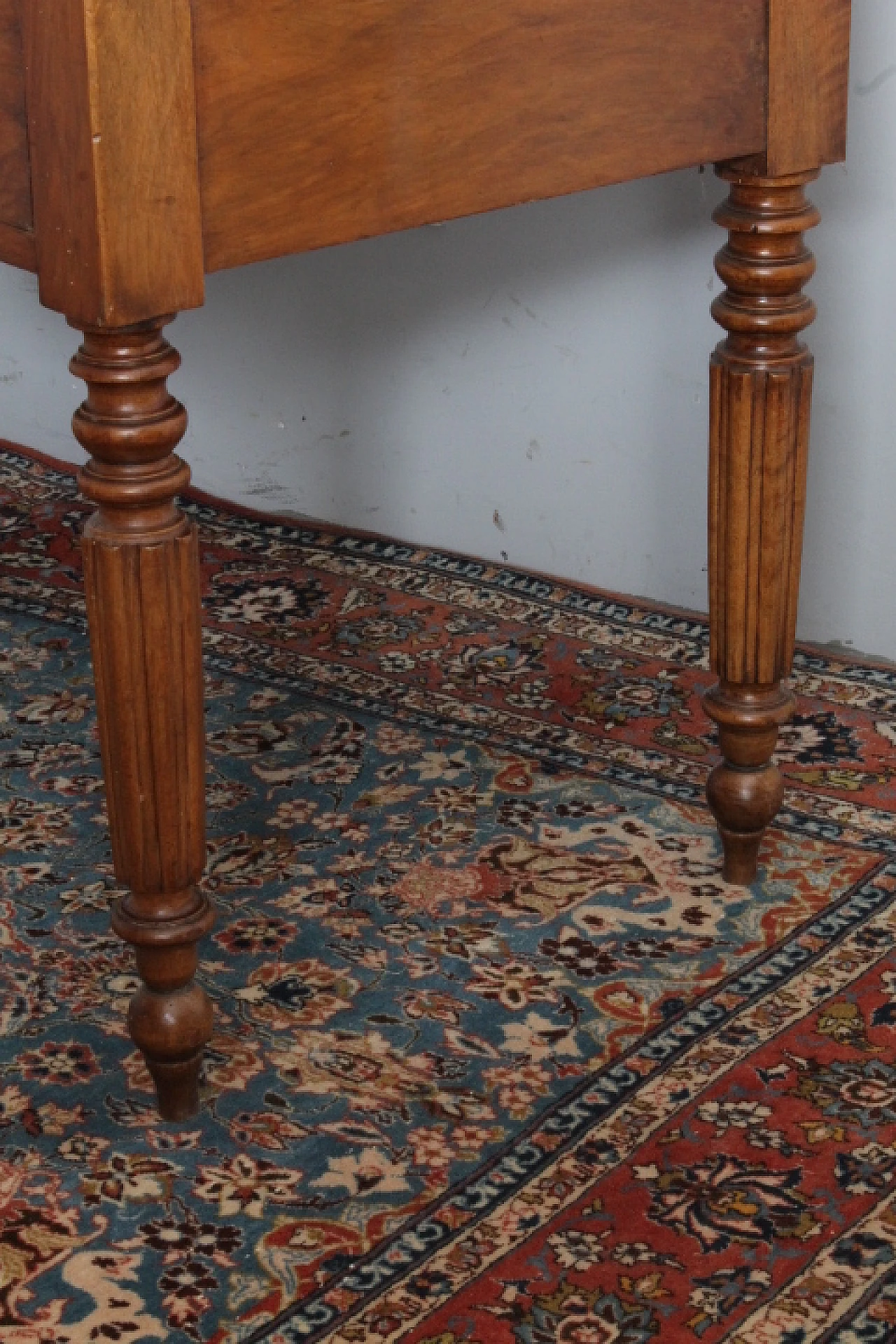 Louis Philippe desk in walnut and briar with drawers, mid 19th century 5