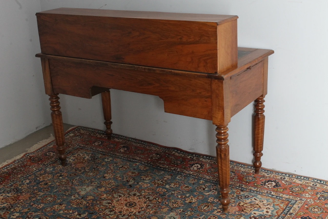 Louis Philippe desk in walnut and briar with drawers, mid 19th century 13